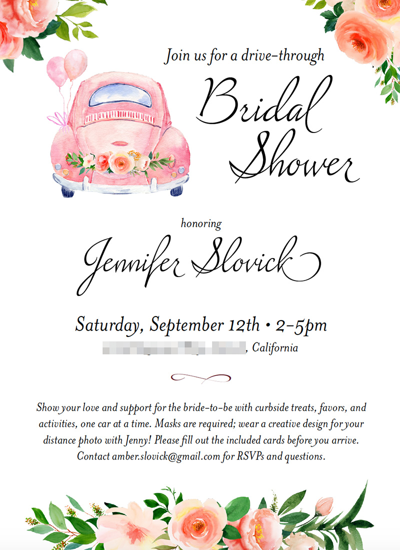 bridal shower invitation