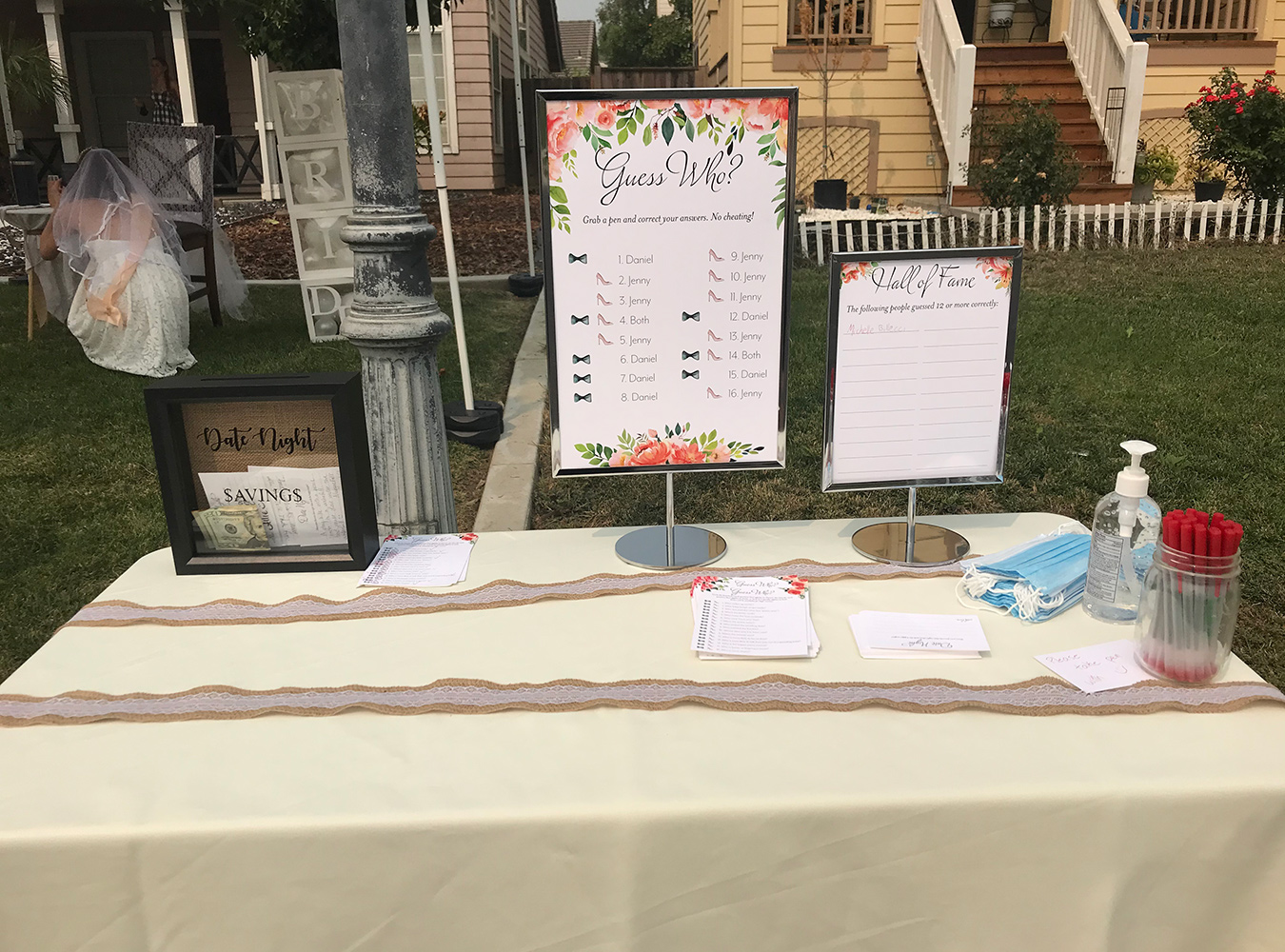 multiple signs on a table